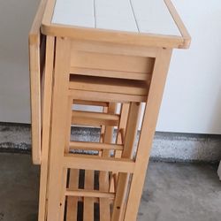 Foldable Kitchen Table With 2 sits