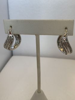 BR SUN silver diamond earrings