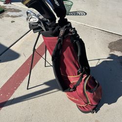 Golf Clubs and bag
