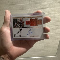 2022 Encased Bengals Chad “Ochocinco” Johnson GAME-WORN Patch Auto /25