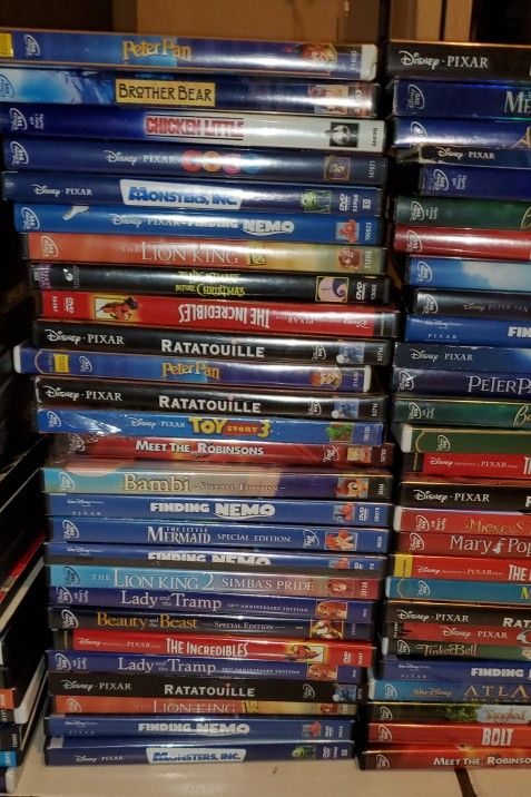 124 Disney Dvds Classic Platinum Pixar RARE