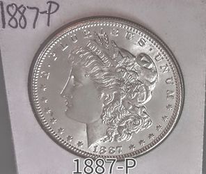 1887-P Morgan Silver Dollar; Lite Cameo, Clean Fields, Mirrored, Cartwheel, Full Feathering, Outstanding Piece!