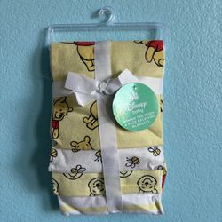 Disney Baby Winnie the Pooh 4-Pack Receiving Blankets NWT
