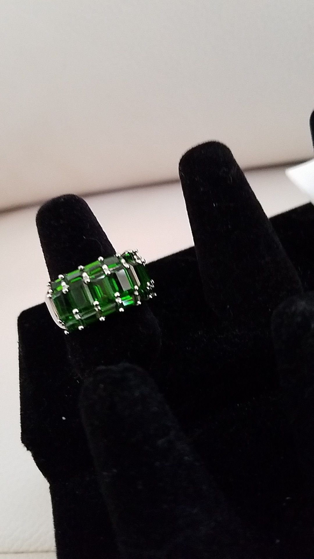 New Russian Chrome Diopside Gemstone In Sterling Silver Ring/Beautiful in person