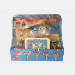 Vtg 1998 Coca-Cola Sundae Shop Play Set w/Contents MIB Polar Bear Theme