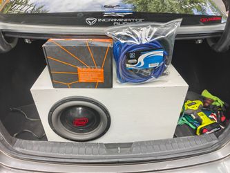 Digital Designs 12" subwoofer custom ported box amp and wiring kit