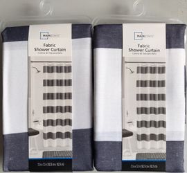 (NEW) MAINSTAYS FABRIC SHOWER CURTAIN - SIZE: 72” x 72”