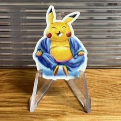 Pikachu Buddha Custom Anime Sticker 