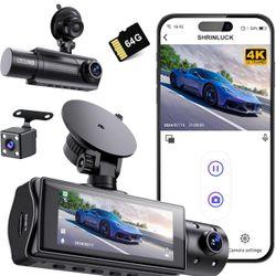 Miden X5 4K WiFi Dash Cam Front and Rear Inside,