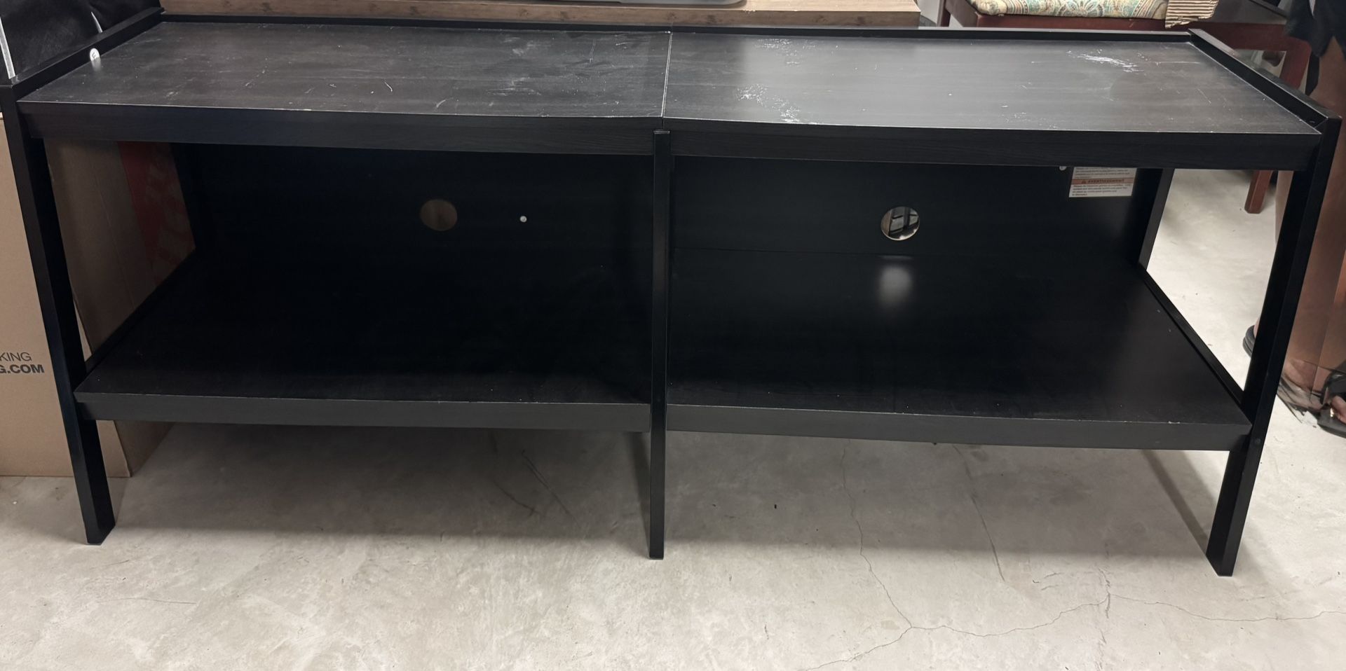 🖥️ Black TV Stand / Media Console – Fits Up to 60” TV
