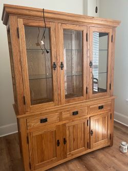 Wood Hutch Cabinet