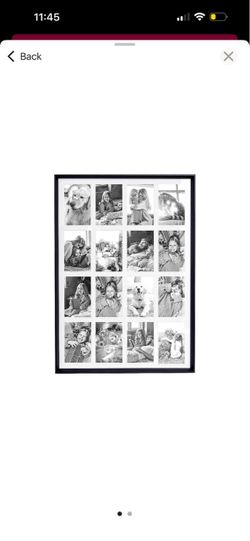 16 opening 4”x6” matted collage picture frame 26.8” x 18.6”