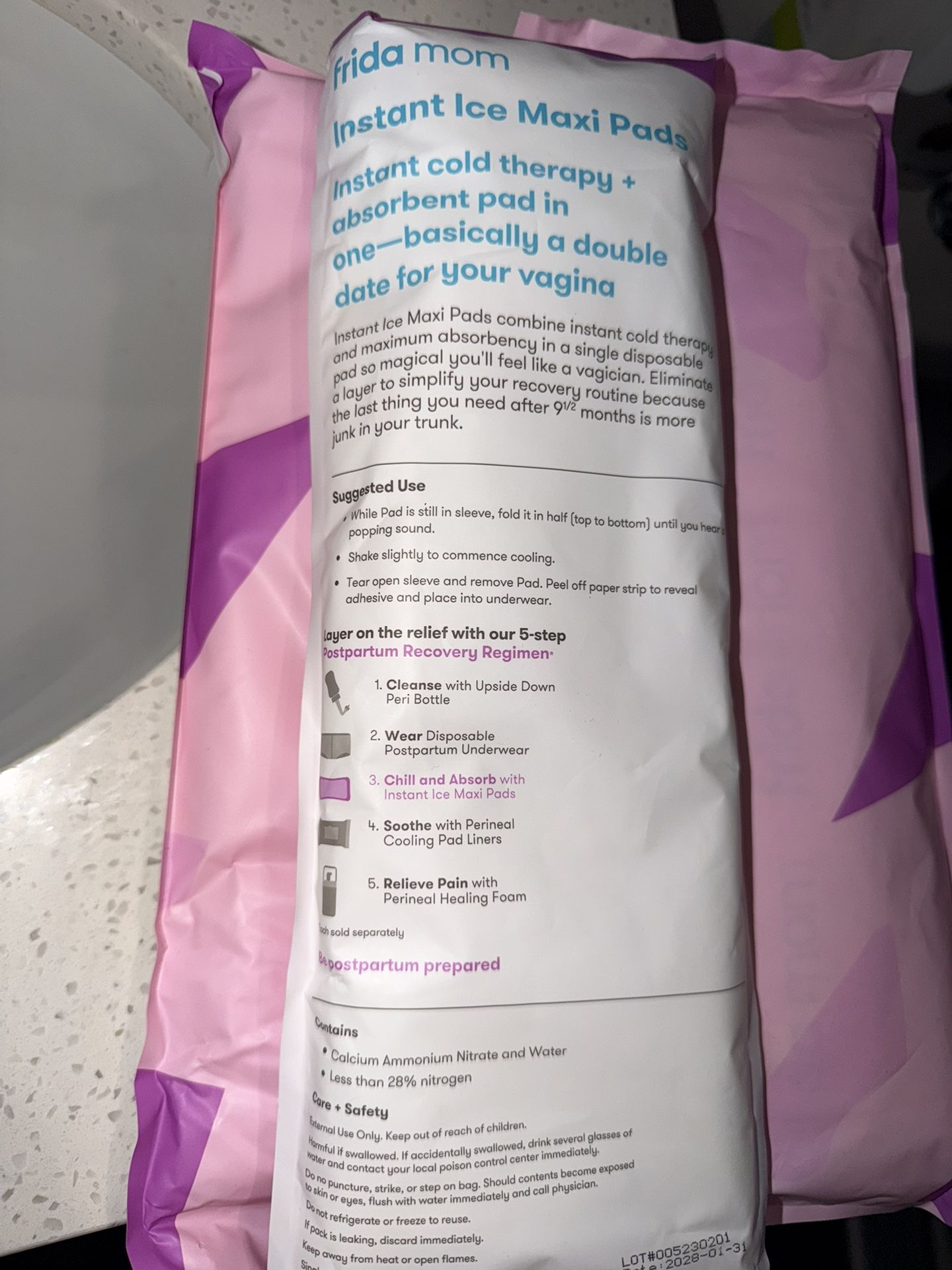 Instant Ice Maxi Pads