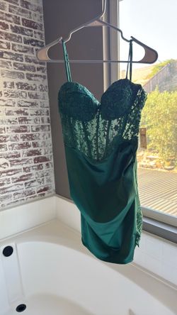 Emerald green cocktail dress