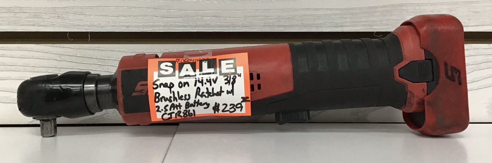 Snap On 14.4V 3/8” Brushless Ratchet W/ 2.5AH Battery CTR861