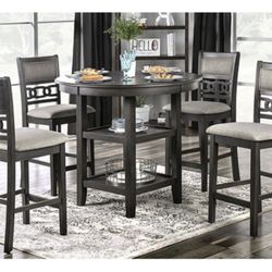 Gray Counter Height Dining Table Set (Free Delivery)
