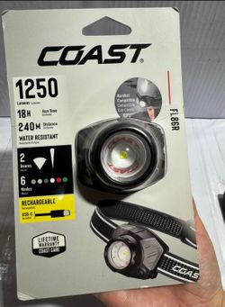 Coast FL86R Headlamp Rechargeable 1250 Lumens
