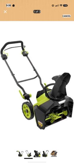 RY40890 Fits For RYOBI 40V HP Brushless 18 in. Single-Stage Cordless Electric Snow Blower with 6.0 A