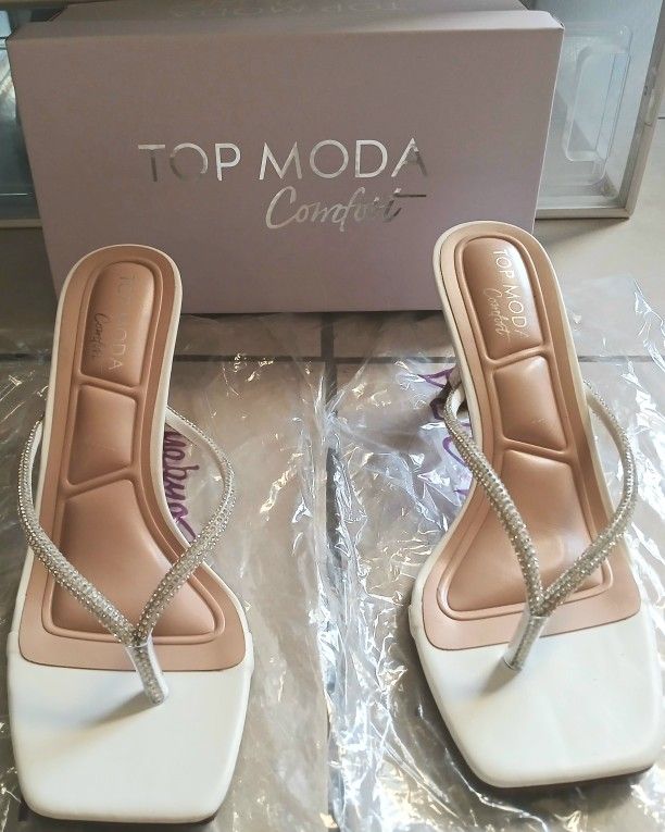 Top Moda White Heels