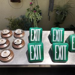 Vintage Lights | 1(contact info removed) Glass Exit Sign 