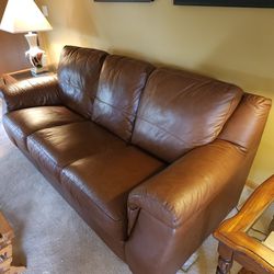 Brown Leather Couch (Presale)