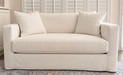 Crate & Barrel Willow II 54” Slipcovered Chair & a Half