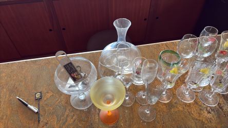 Bar glasses and openers