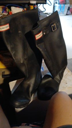 Leather boots