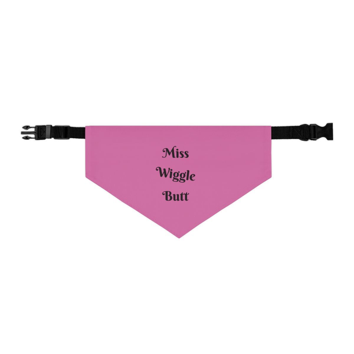 Miss Wiggle Butt Pink Dog Bandana Collar – Funny Pet Accessory