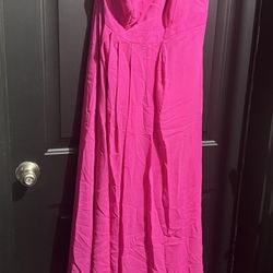 PINK PROM DRESS (SIZE 20)