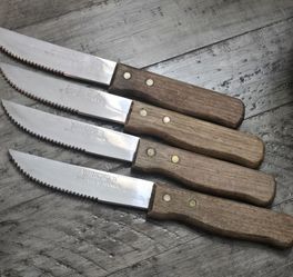 GAUCHO III STEAK KNIVES BY ADCRAFT  ~ SET OF 4 knives 10” LONG