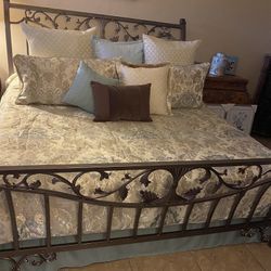 Beautiful Wrought Iron King Bed