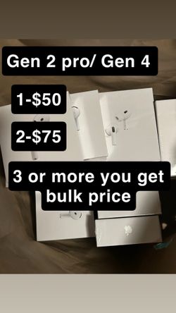 Airpods Gen 2 pro / Gen 4 bulk available