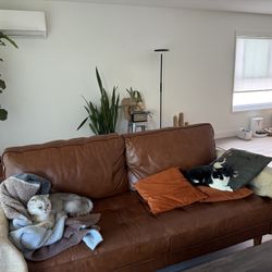 81” Genuine Leather Sofa 