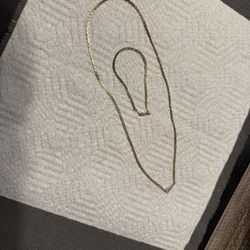 Plated Gold Chain 20” And Bracelet 7” Never Wear