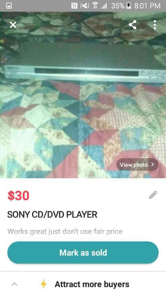 Sony cd/dvd player