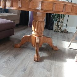 Real Oak Dining Room Table With Exstender