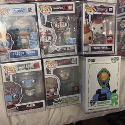 Horror & Exclusive Lot (5 Pops, 4 Soda, 1 Pix) – Thrilljoy Sandworm 1/1000 Hero, Limited Freddys, Art the Clown, They Live, Mars Attacks & Sodas