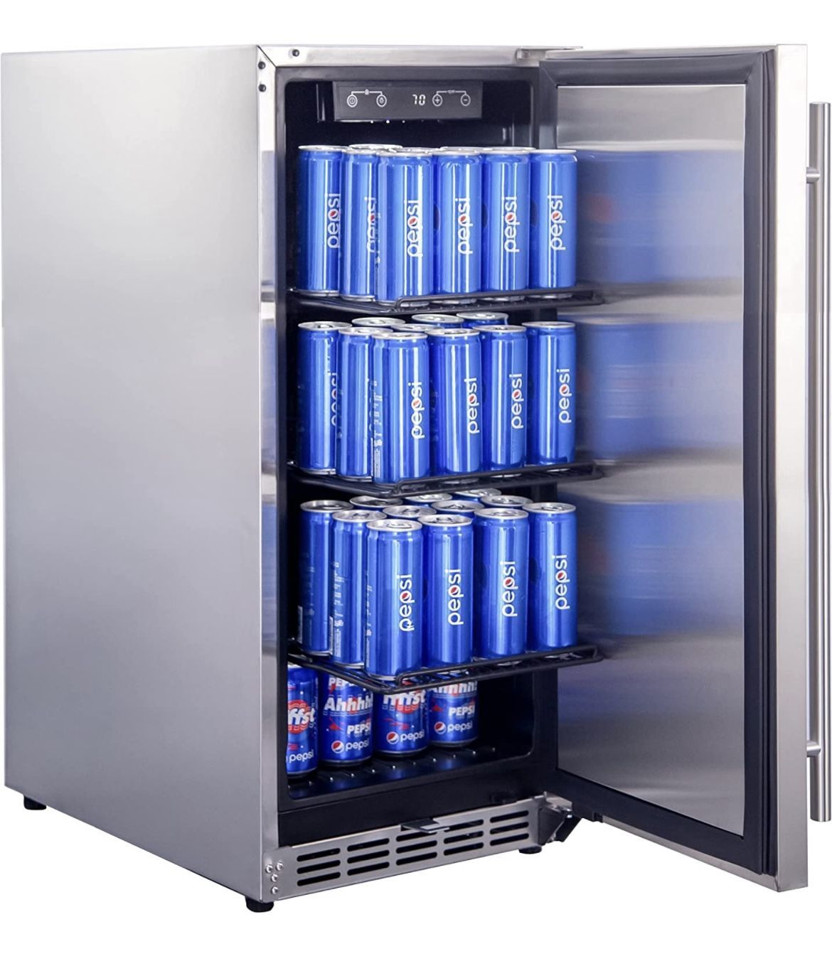 26-86 CK 15 inch Outdoor Beverage Refrigerator 3.18 Cu. Ft. Capacity with Electronic Temperature Control, Temperature Range of 32 to 50℉. Outdoor Frid
