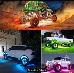 Car RGB LED Light Strip, Car LED Rock Light With Wireless APP And Remote Control, Music Mode Car Chassis Light Strip, Bottom Luminous LED Light Kit Ne