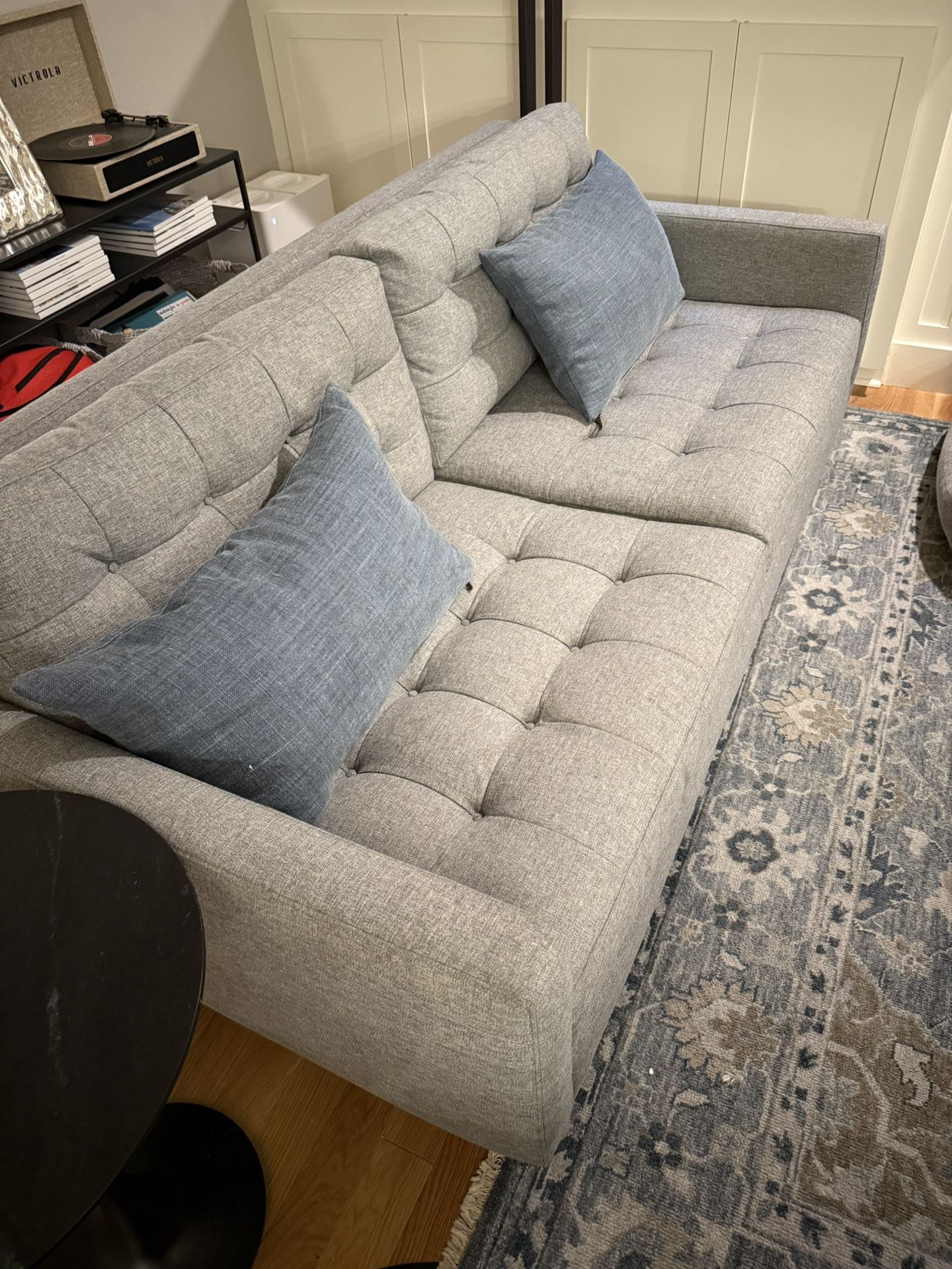 2 Set - Crate & Barrel - Petrie Midcentury Apartment Sofa