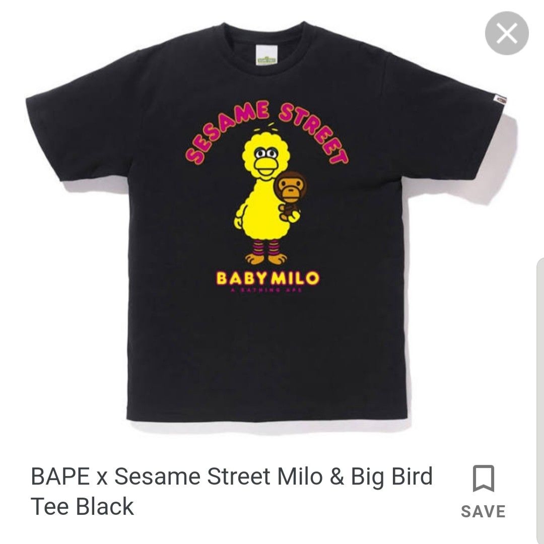 BAPE x Sesame Street Collab Tshirt WOMEN'S Small Black