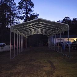 Triple Wide Heavy Duty Camper Shelter – 29’ x 51’ – NEW – Free Delivery