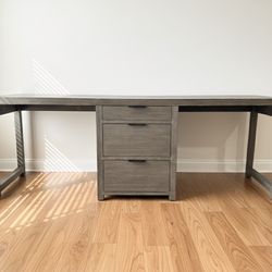 Restoration Hardware Laguna Double Desk & Luxe Swivel Chairs