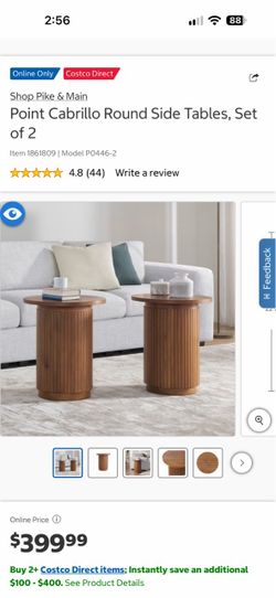 Point Cabrillo Round Side Tables, Set of 2,$200
