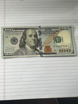 $100 Bill Cool Serial Number