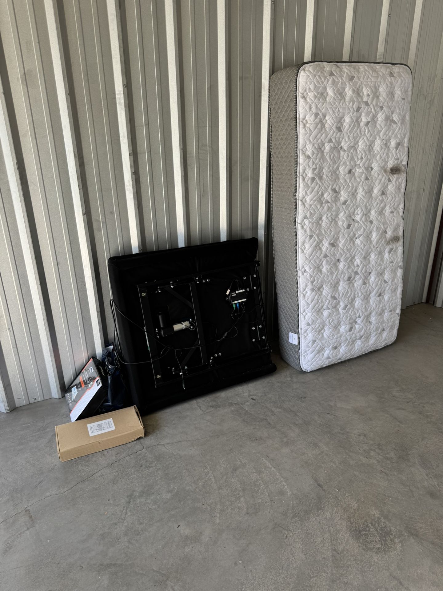 Motosleep Adjustable Twin Bed Frame and Mattress