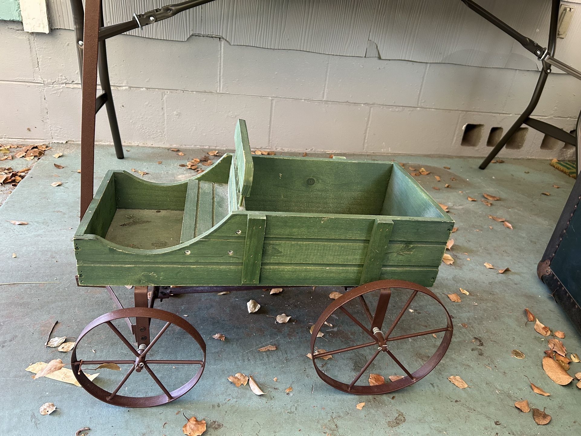 Green Wooden Wagon