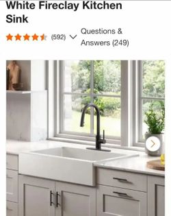 Josephine 34 in. 3-Hole Quick-Fit Farmhouse/Apron-Front Drop-In Single Bowl Crisp White Fireclay Kitchen Sink New open box item