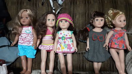 Citi dolls 3 are beautiful and other 2 have smushed in faces so they are discounted all for $70